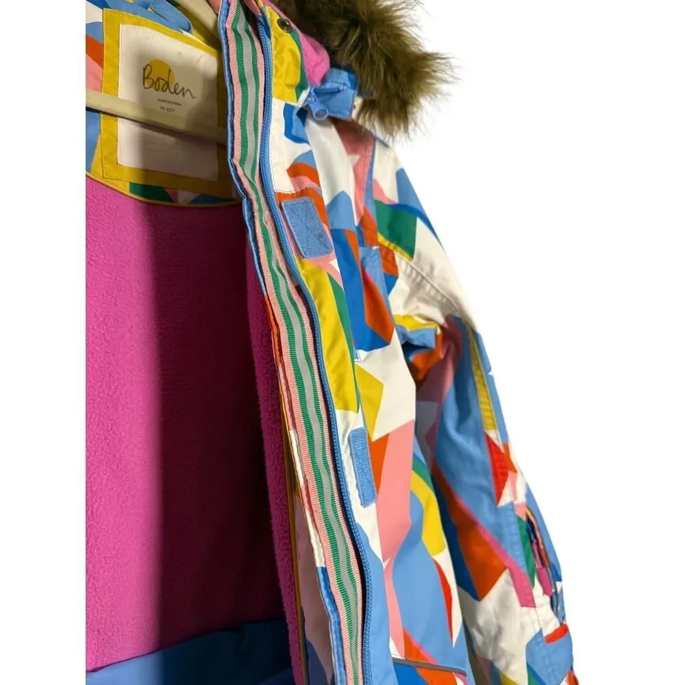 Boden All-Weather Star Pattern Waterproof Ski Jacket Girl’s Sz. 11-12Y